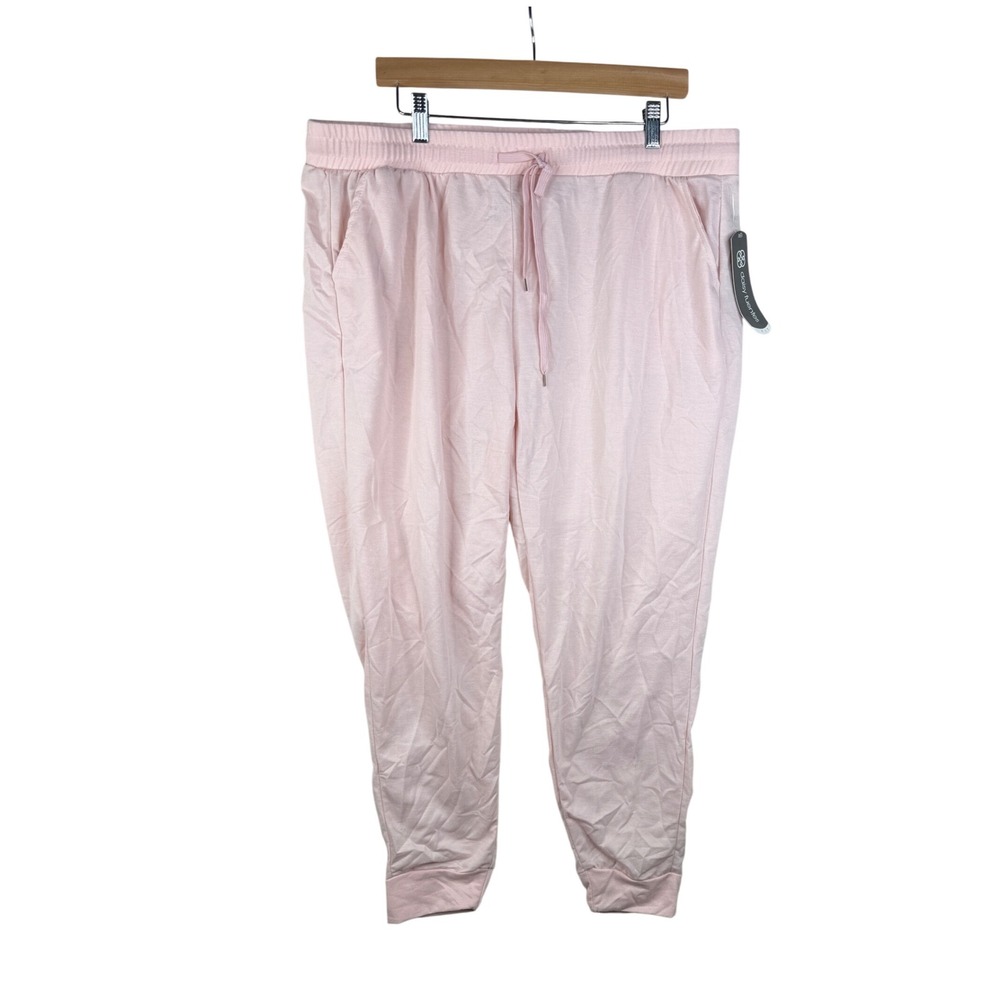New Daisy Fuentes Fit Jogger Pants size 2X‎ Pink